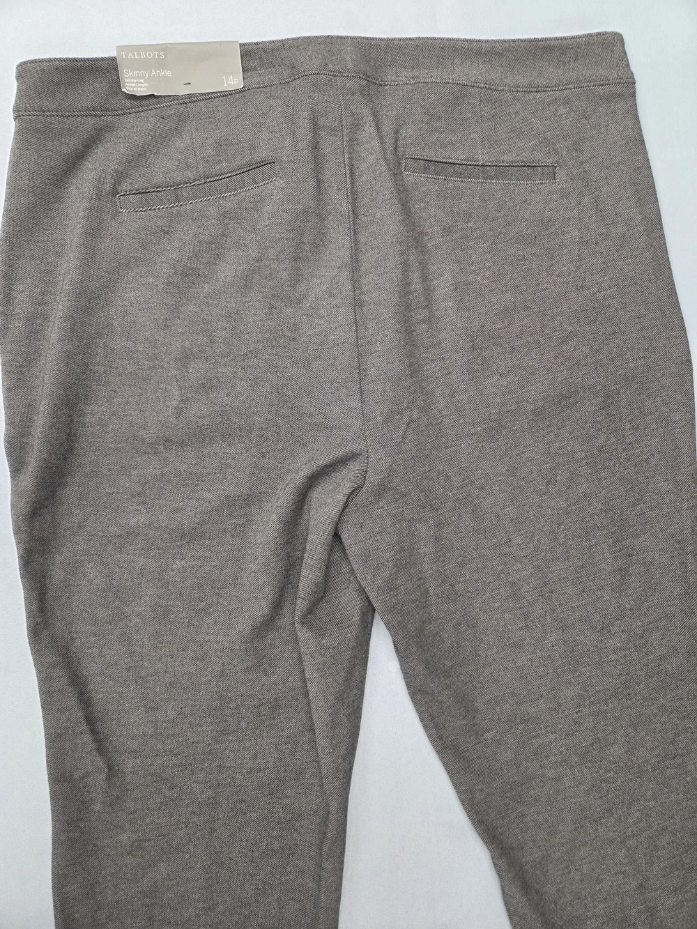 NWT Talbots Skinny Ankle Pants Gray Petite 14P Career Stretch